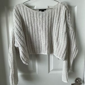 Off white knitted crop top.